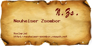 Neuheiser Zsombor névjegykártya